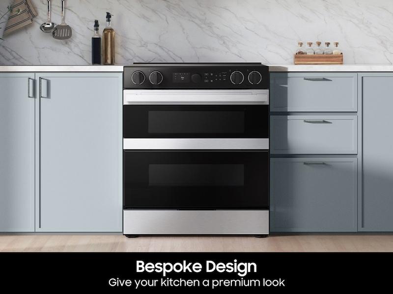 Samsung NSE6DG8550SR Bespoke Smart Slide-In Electric Range 6.3 cu. ft. with Flex Duo™ & Illuminated Precision Knobs in Stainless Steel