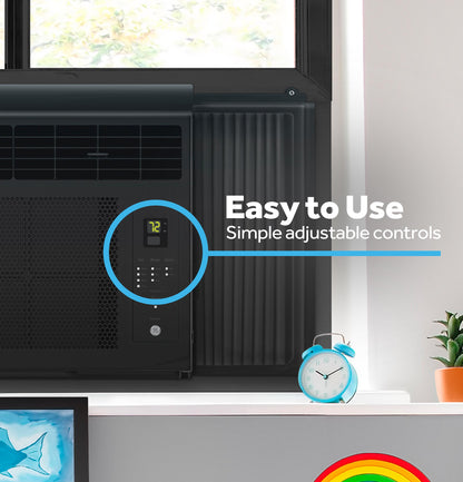 AWCS06BBA GE® 6,000 BTU Electronic Window Air Conditioner for Small Rooms up to 250 sq ft., Black