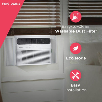 Frigidaire FHWH124WB2 12,000 BTU Window Room Air Conditioner with Supplemental Heat