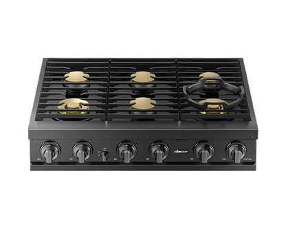Dacor DTT36T960GM 36" Rangetop, Graphite Stainless, Natural Gas/Liquid Propane
