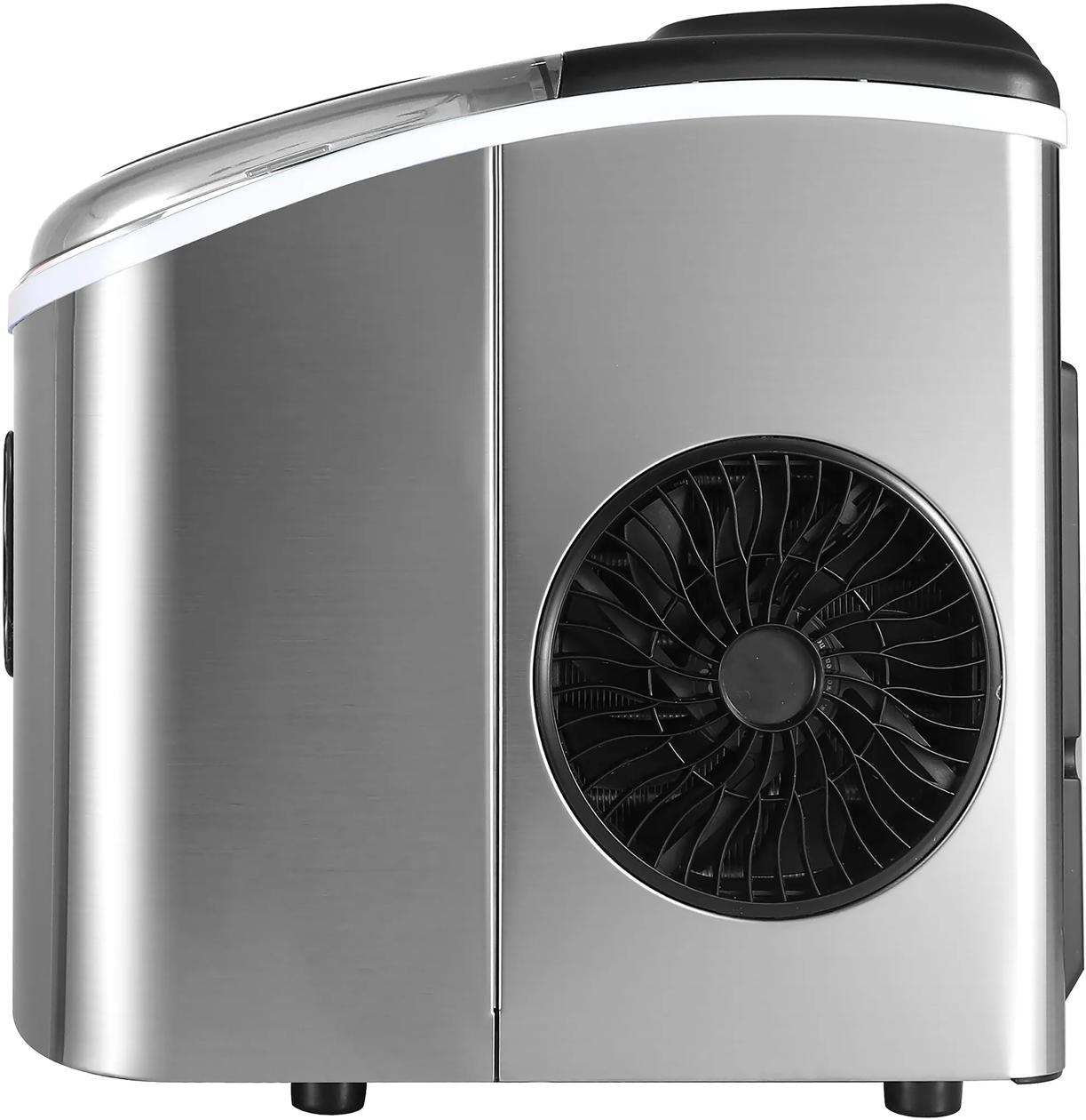 Frigidaire EFIC103SC 26-lb Retro Countertop Ice Maker with Self-Clean - Stainless Steel