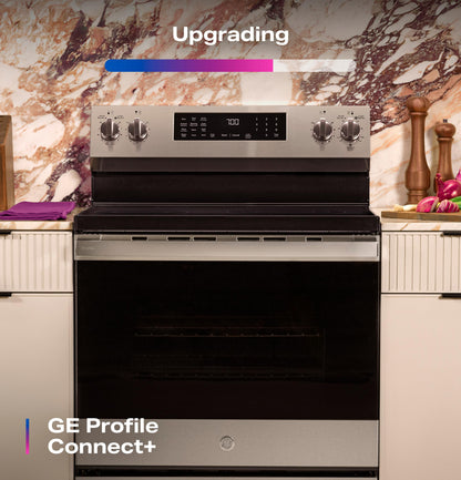 PRF700AYFS GE Profile™ ENERGY STAR® 30" Smart Free-Standing Electric Convection Range with No Preheat Air Fry and EasyWash™ Oven Tray