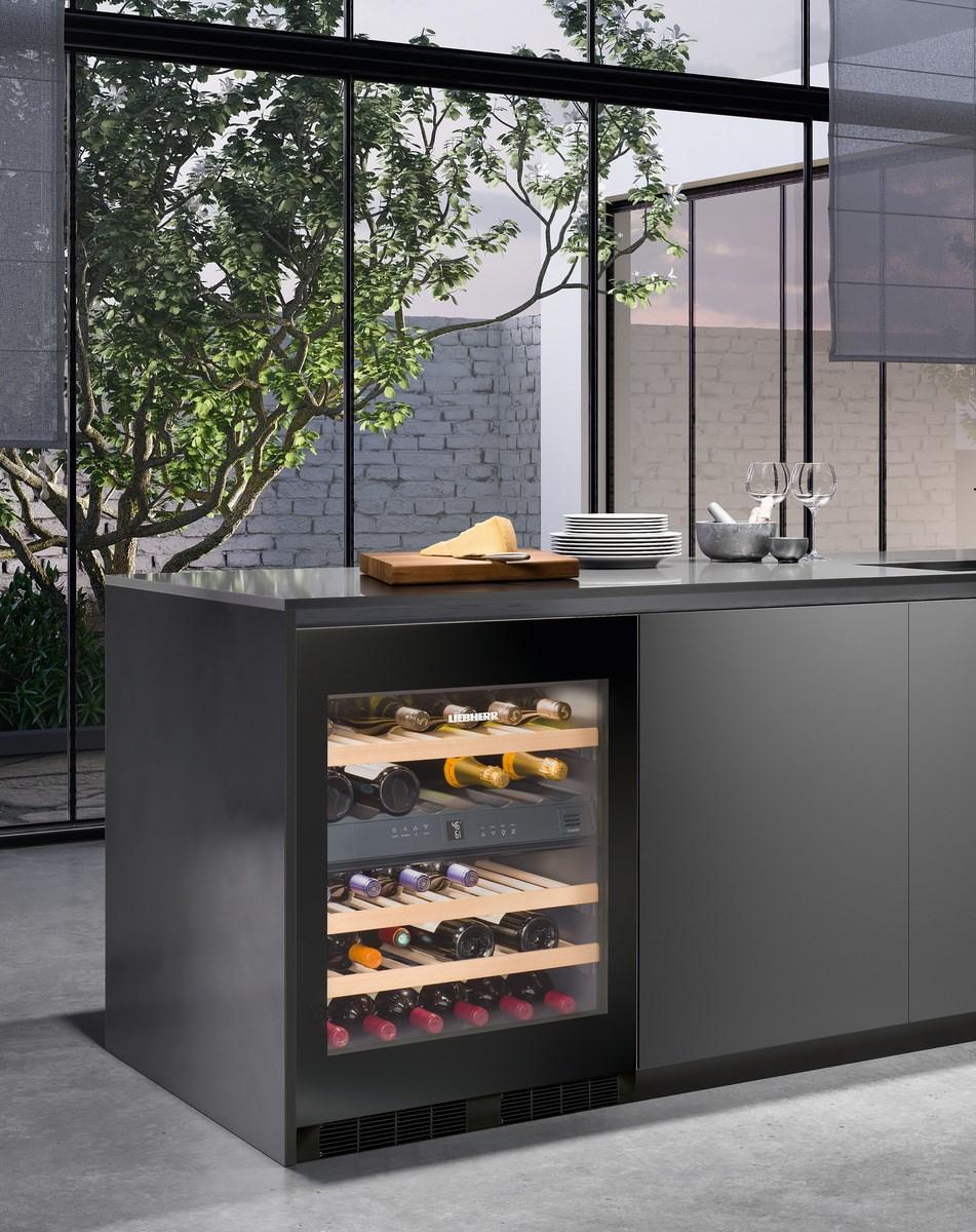 Liebherr WUGB3400 Undercounter Wine Cabinet, 24", Lock, 2 Zone, Reversible Door