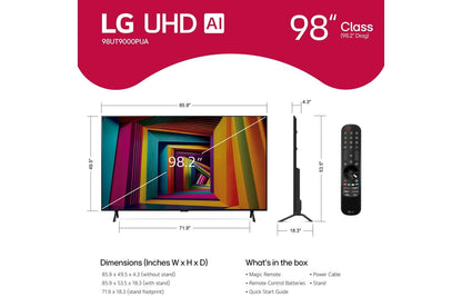 98UT9000PUA LG 98 Inch Class UHD Series 4K UHD Smart TV 2024