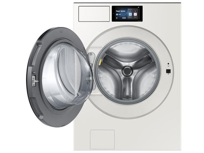 Samsung WF90F53ADY 5.3 cu. ft. Bespoke AI Ultra Capacity Front Load Washer with AI Home and AI OptiWash+ in Ivory