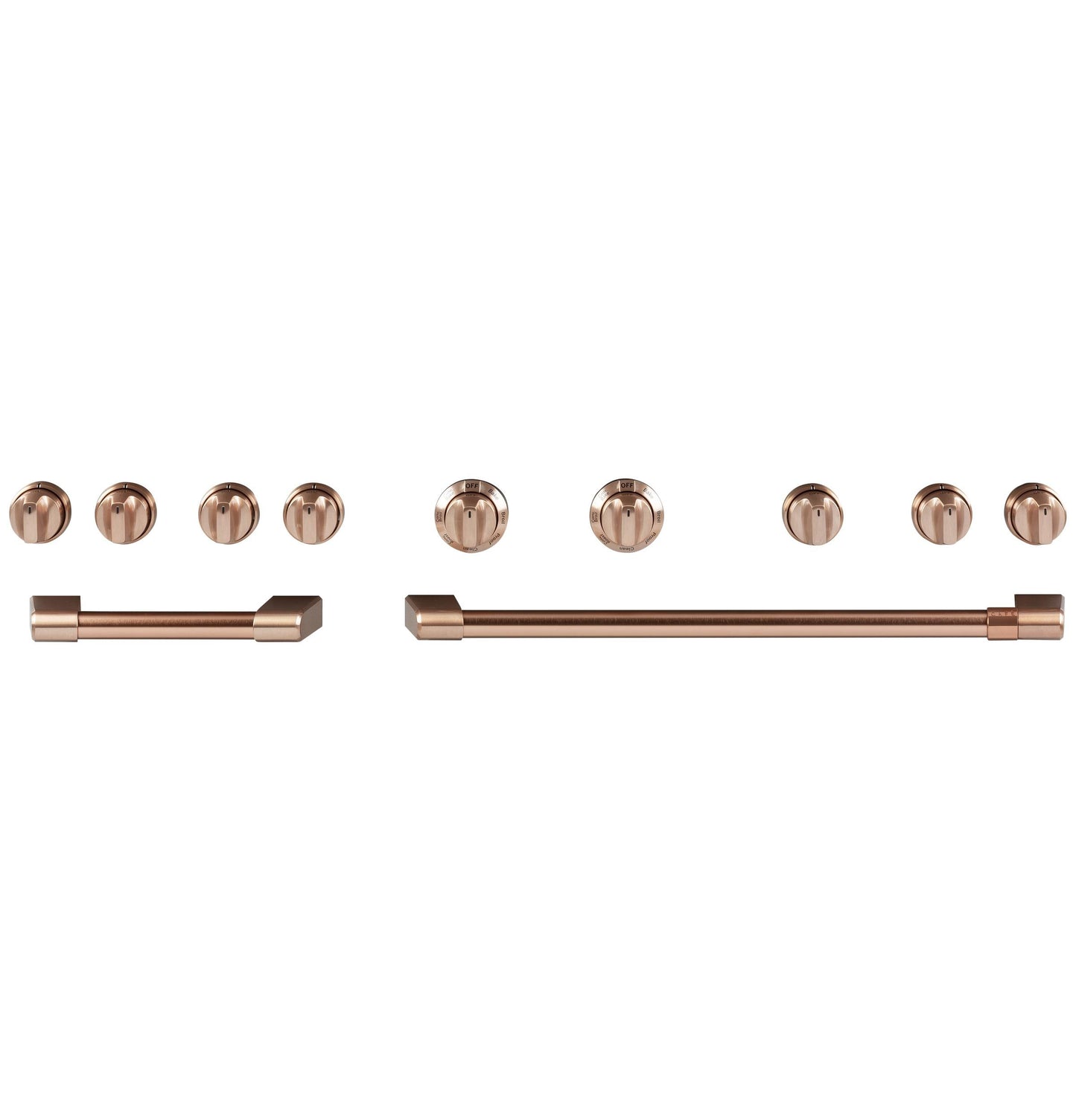 Cafe CXPR8HKPMCU CAF(EBACK)™ 48" Brushed Copper Handle & Knob Set for Pro Range and Rangetop