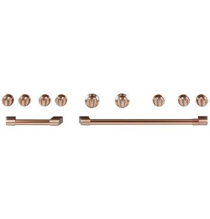 Cafe CXPR8HKPMCU CAF(EBACK)™ 48" Brushed Copper Handle & Knob Set for Pro Range and Rangetop