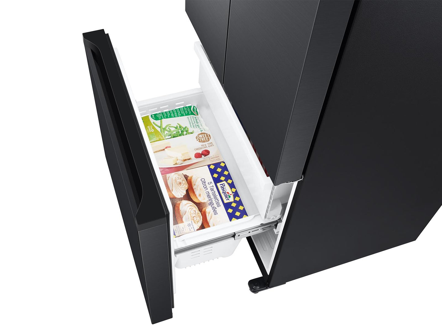 Samsung RF18A5101MT 18 cu. ft. Counter Depth 3-Door French Door Refrigerator in Matte Black Steel