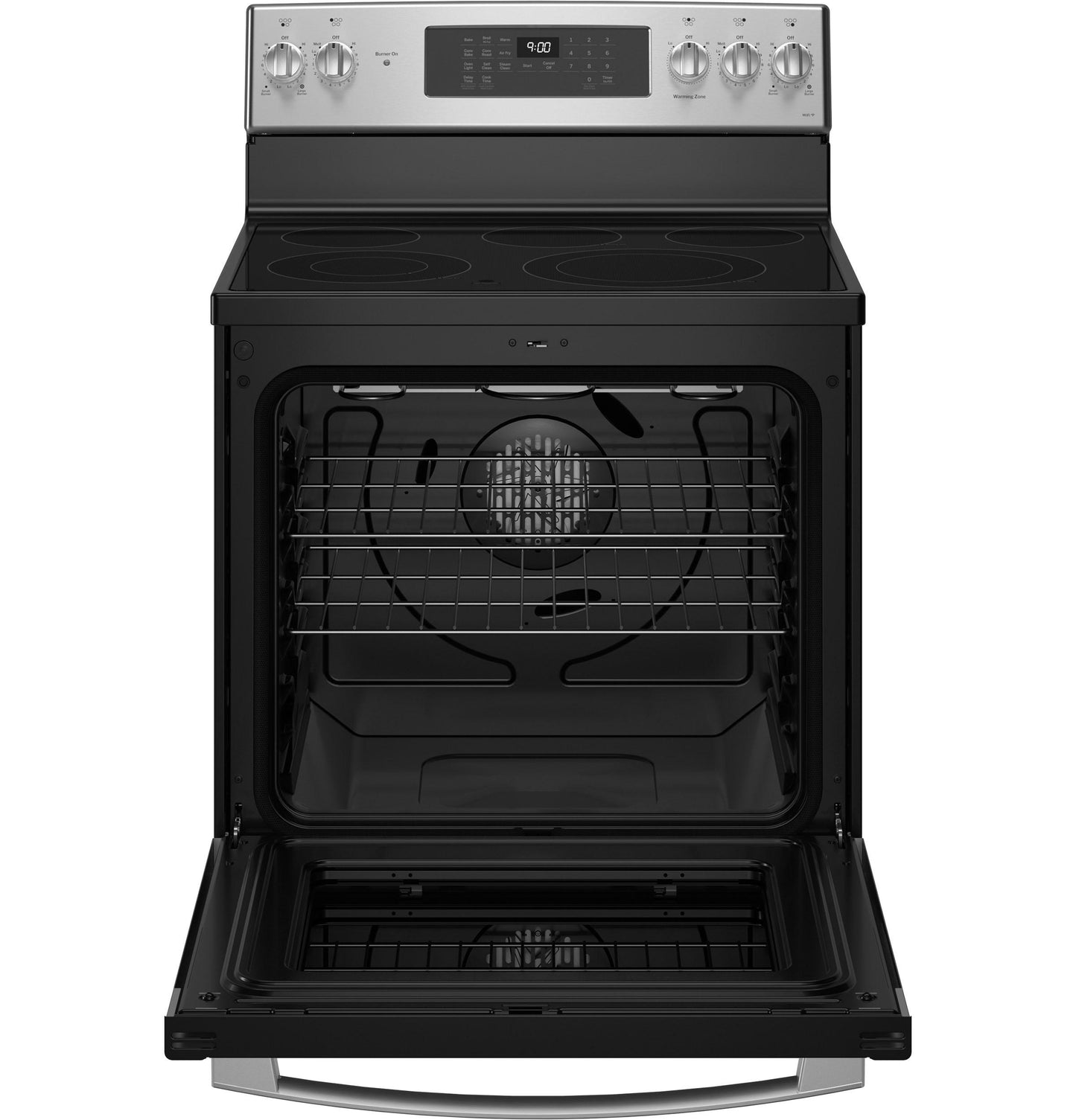 PB900YVFS GE Profile™ ENERGY STAR® 30" Smart Free-Standing Electric Convection Fingerprint Resistant Range with No Preheat Air Fry