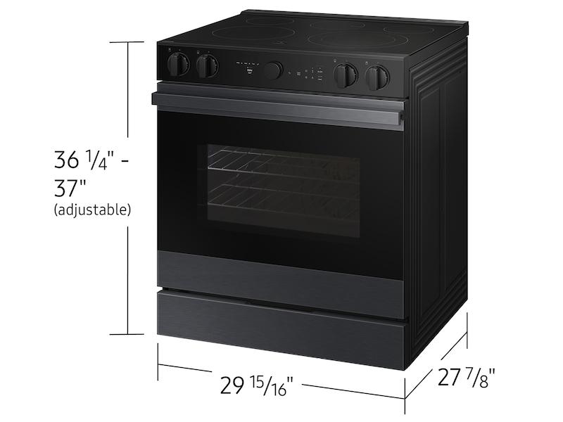 Samsung NSE6DG8500MT Bespoke 6.3 cu. ft. Smart Slide-In Electric Range with Air Sous Vide & Air Fry in Matte Black Steel