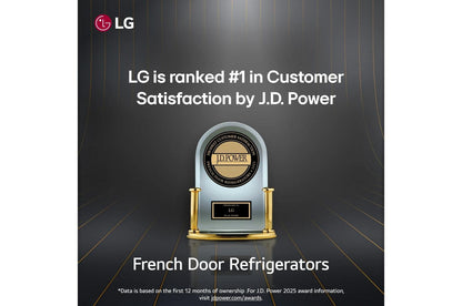 Lg LF31T6230S 31 cu. ft. Standard Depth, 3-Door French Door Refrigerator with Tall Ice & Water Dispenser