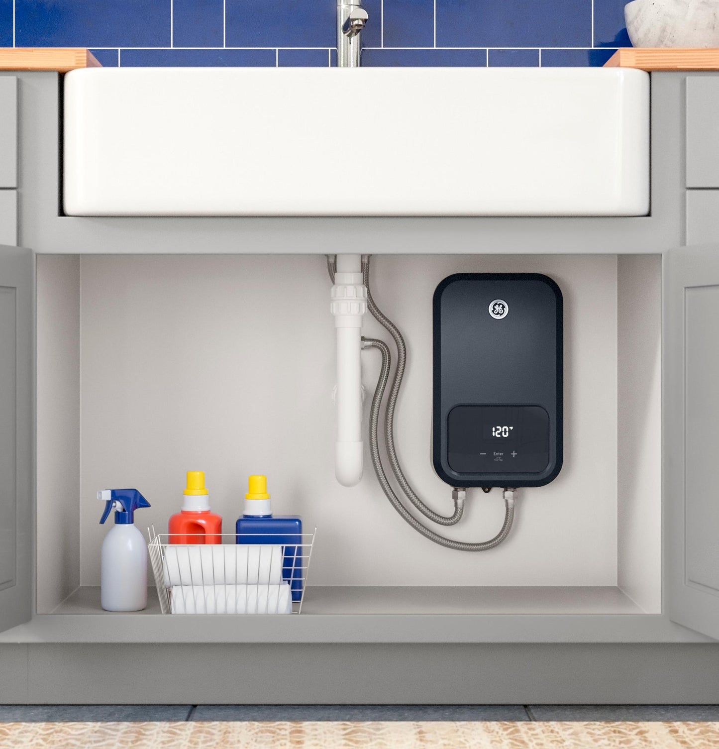 GE08SNHPDG GE® Tankless Electric Water Heater