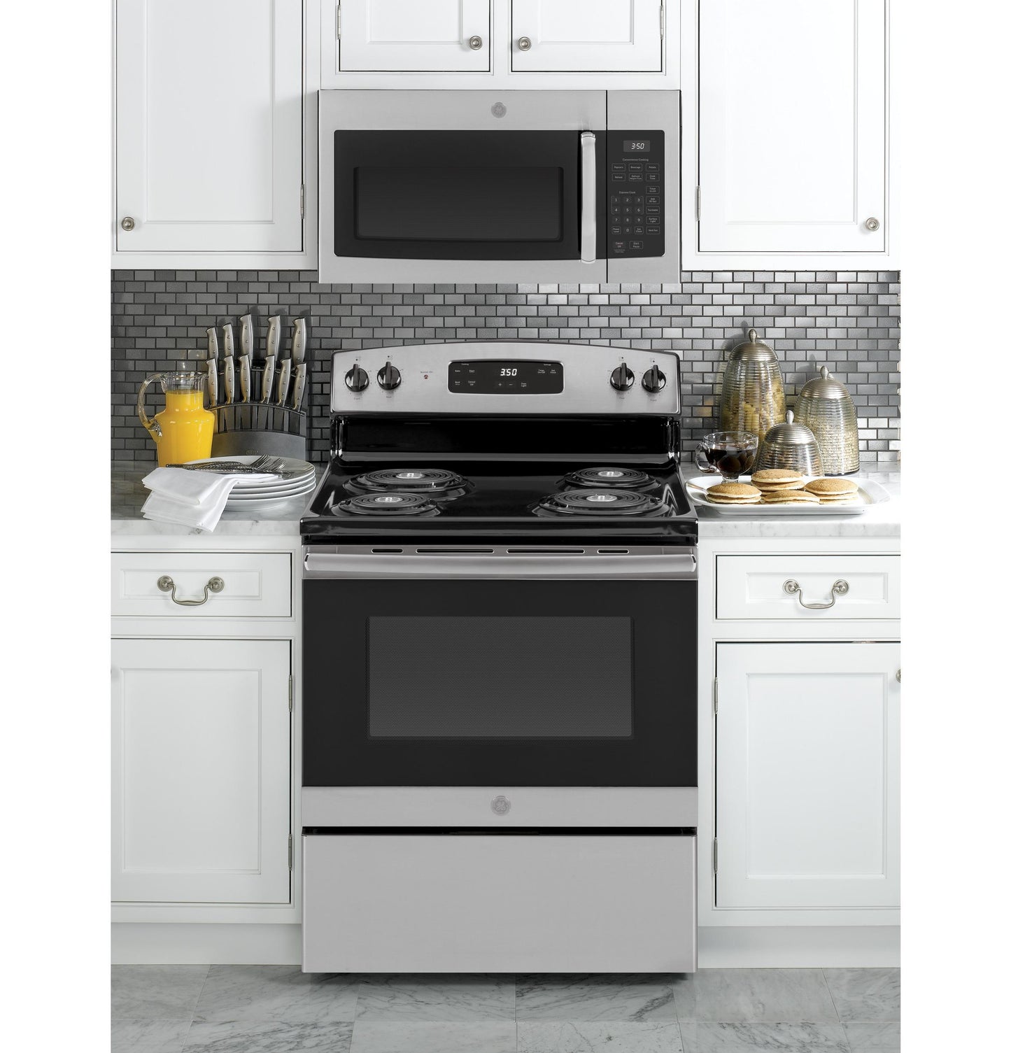 JVM3160RTSS GE® 1.6 Cu. Ft. Over-the-Range Microwave Oven