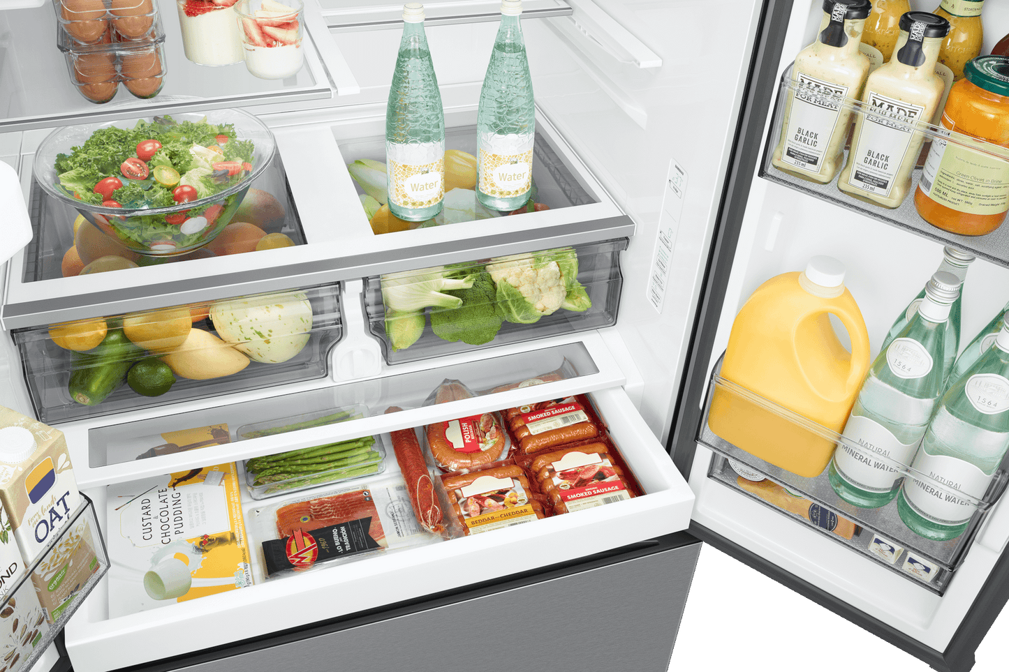 Samsung RF32CG5B30SR Bespoke AI 3-Door French Door Mega Capacity  External Water & Ice Dispenser  31 cu.ft.