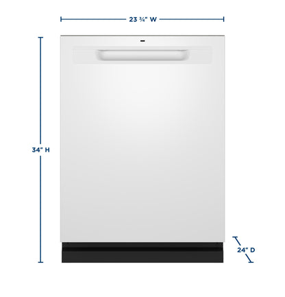 GDP670SGVWW GE® ENERGY STAR® Top Control with Stainless Steel Interior Dishwasher with Sanitize Cycle