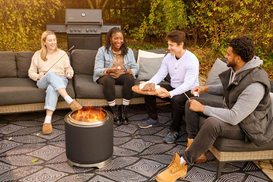 Napoleon Bbq NWFPMTIPHM Timberwolf Smokeless Fire Pit 18-inch, Matte Black , Wood, Matte/Matt Black