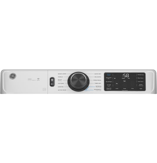 GFD65ESSVWW GE® ENERGY STAR® 7.8 cu. ft. Capacity Smart Front Load Electric Dryer with Steam and Sanitize Cycle