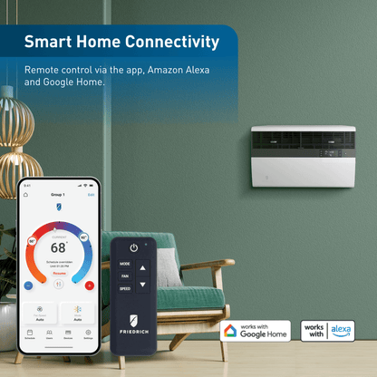 KEVL36B35A Friedrich K hl Inverter 36,000 BTU 230V Smart Window/Wall Air Conditioner with Electric Heat