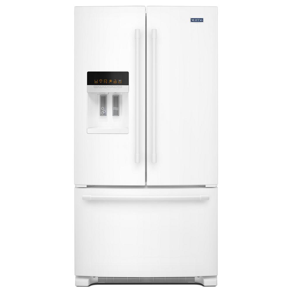 Maytag MFI2570FEW 36- Inch Wide French Door Refrigerator with PowerCold® Feature - 25 Cu. Ft.