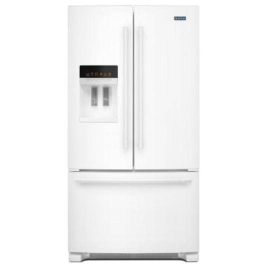 Maytag MFI2570FEW 36- Inch Wide French Door Refrigerator with PowerCold® Feature - 25 Cu. Ft.