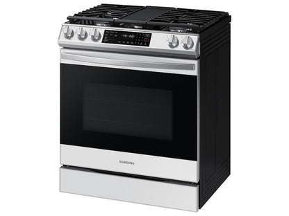 Samsung NX60CB831512 Bespoke 6.0 cu. ft. Smart Slide-in Gas Range with Air Fry & Convection in White Glass