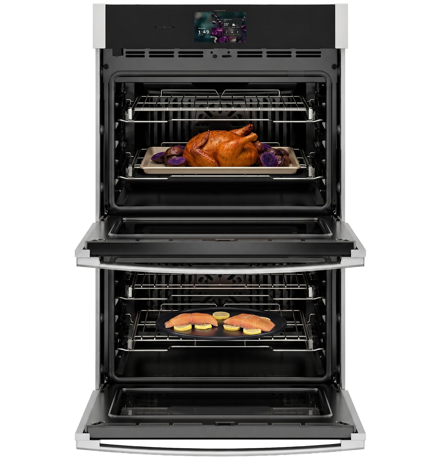 PTD9000SZSS GE Profile™ 30" Smart Built-In Convection Double Wall Oven with In-Oven Camera and No Preheat Air Fry