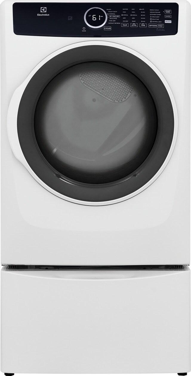 ELFE7437AW Electrolux Front Load Perfect Steam™ Electric Dryer with Instant Refresh - 8.0 Cu. Ft.