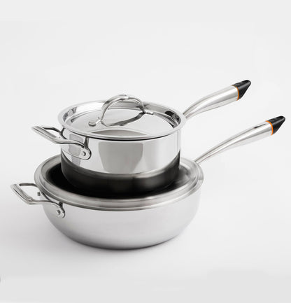 Cafe UXSMTSET1VSS SmartChef 4-Piece Cookware Set by Hestan Cue