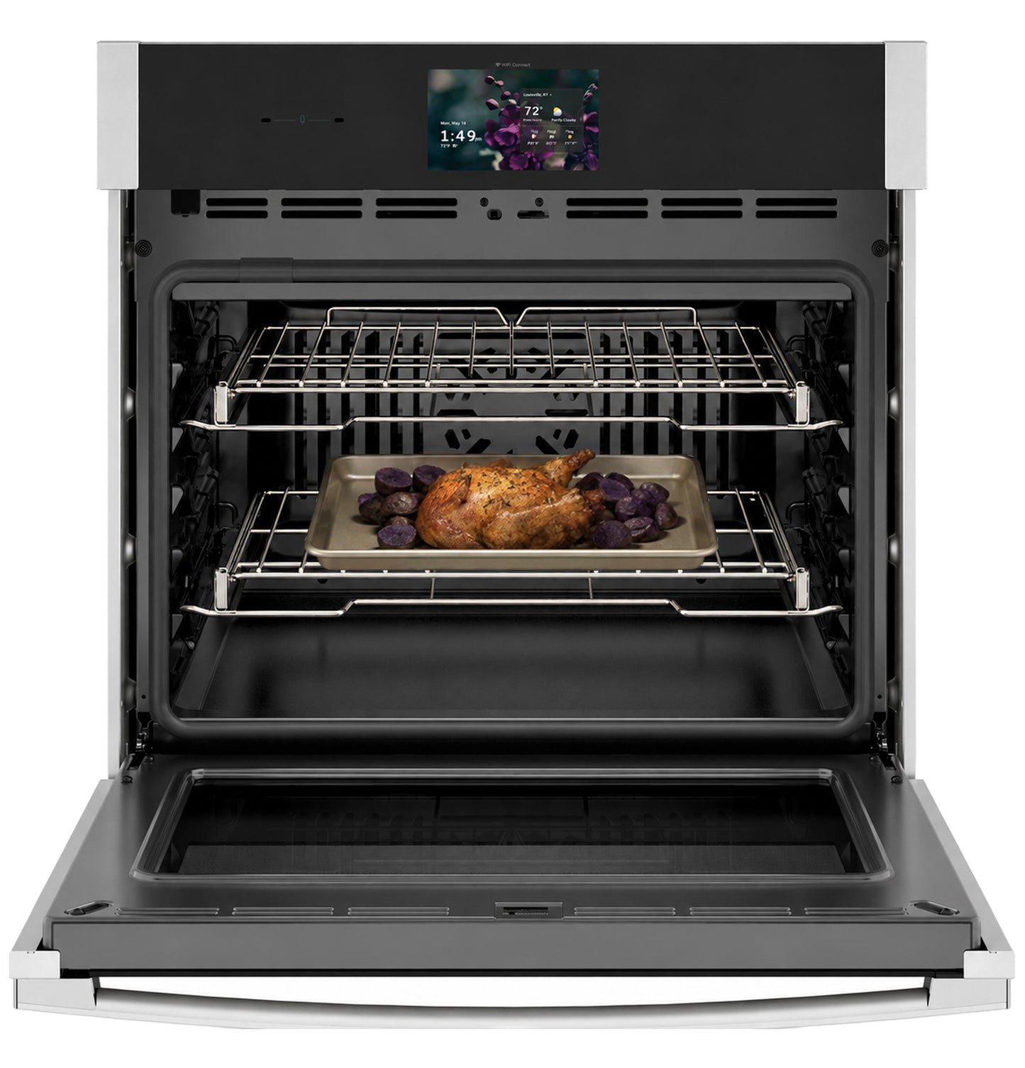 PTS9000SZSS GE Profile™ 30" Smart Built-In Convection Single Wall Oven with In-Oven Camera and No Preheat Air Fry