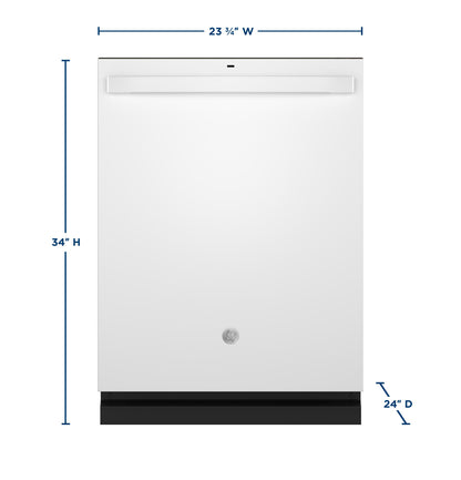 GDT670SGVWW GE® ENERGY STAR® Top Control with Stainless Steel Interior Dishwasher with Sanitize Cycle