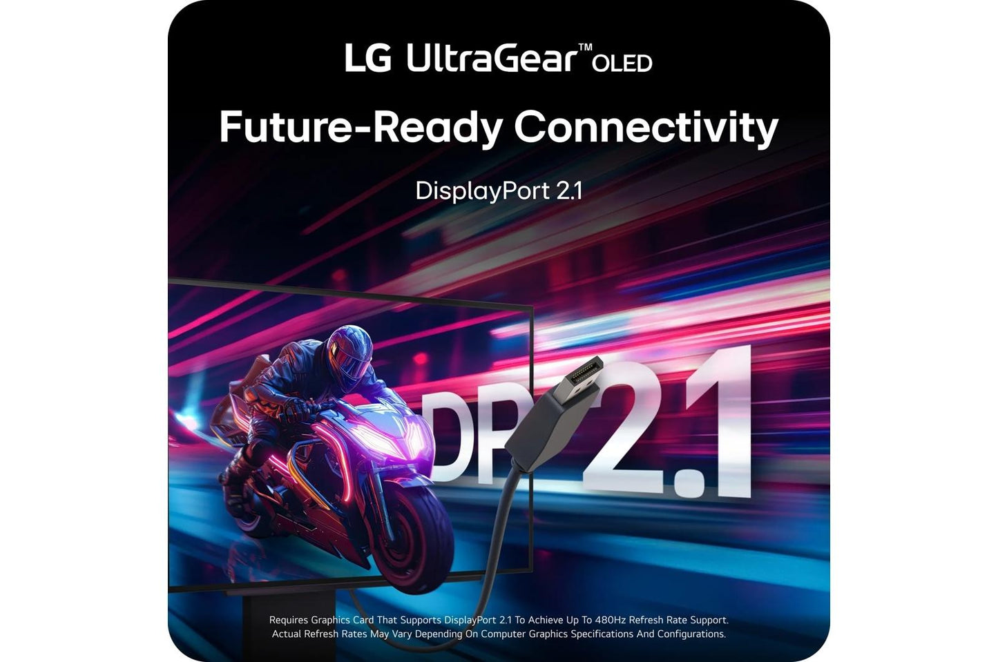 Lg 27GX790AB 27 Inch UltraGear OLED QHD 1440P 480Hz 0.03ms G-Sync® Compatible DisplayPort 2.1 Gaming Monitor