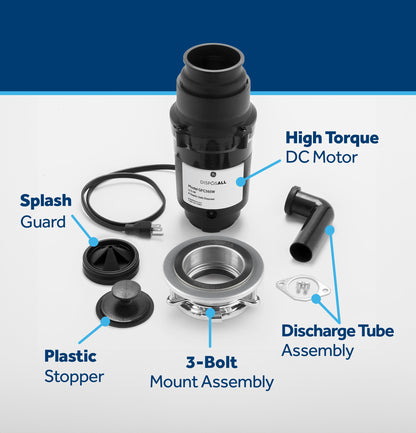 GFC365W GE DISPOSALL® 1/3 HP Continuous Feed Garbage Disposer - Corded