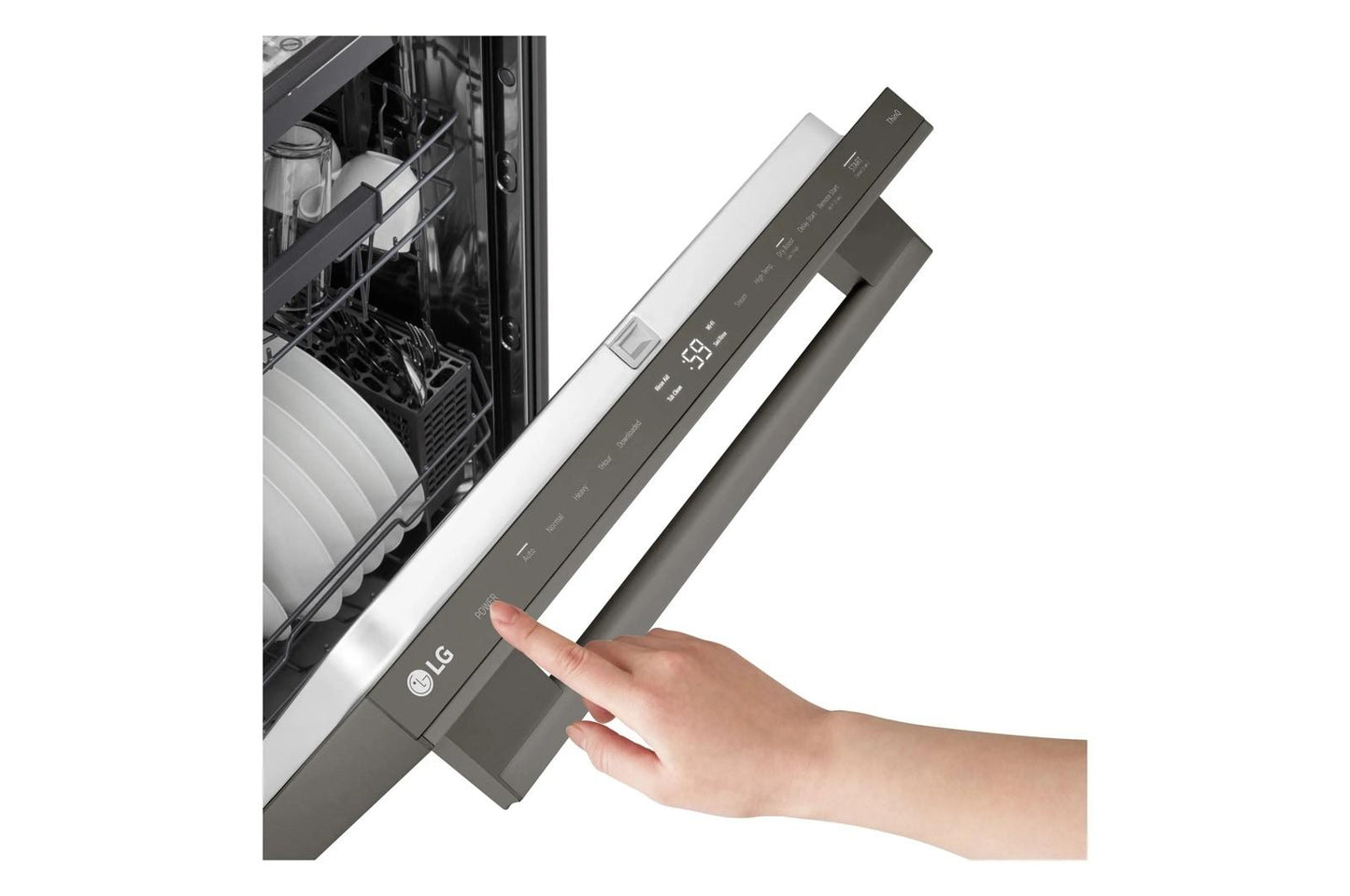 Lg LDNTM545D Smart FlushFit™ Top Control Dishwasher with 1-Hour Wash & Dry, QuadWash® Pro, and Dynamic Heat Dry™ w/AutoVent Dry™