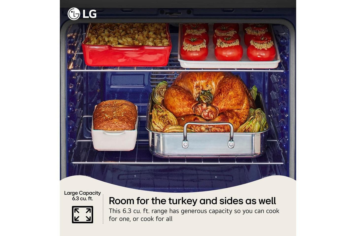Lg LRGN6321Y 6.3 cu. ft. Smart Wi-Fi Enabled Probake Convection® Gas Range with Air Fry & EasyClean®