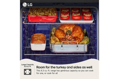 Lg LRGN6321Y 6.3 cu. ft. Smart Wi-Fi Enabled Probake Convection® Gas Range with Air Fry & EasyClean®