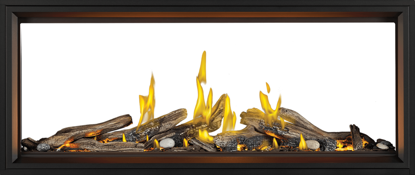 Napoleon Bbq TLV62LN2 Tall Linear Vector 62 See Through with Luminous Logs with Luminous Logs
