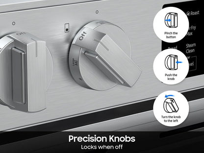 Samsung NSE70H63SR Bespoke Smart Slide-in Electric Range Pro Style Design  Air Fry Max  Precision Knobs