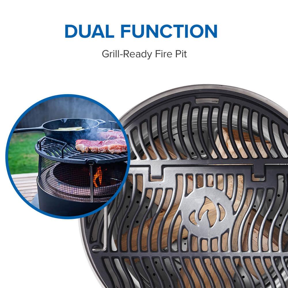 Napoleon Bbq NWFPMTISS Timberwolf Smokeless Fire Pit 18-inch, Stainless Steel , Wood, Stainless Steel
