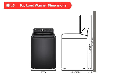 Lg WT7150CX 5.0 cu. ft. Mega Capacity Top Load Washer with TurboDrum™ Technology