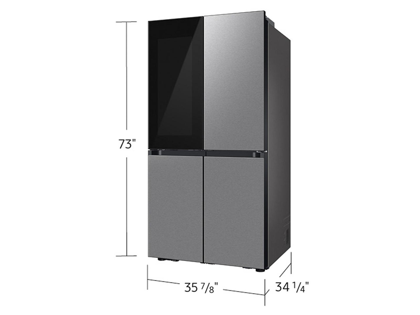 Samsung RF29DB9750QLAA Bespoke 4-Door Flex™ Refrigerator (29 cu. ft.) with Beverage Zone™ and Auto Open Door in Stainless Steel
