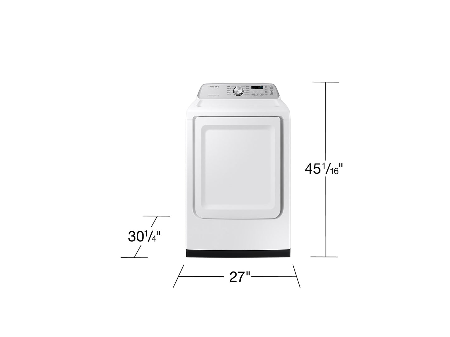 Samsung DVG47CG3500W Top Load Gas Dryer Wi-Fi & SmartThings  Sensor Dry  7.4 cu.ft.