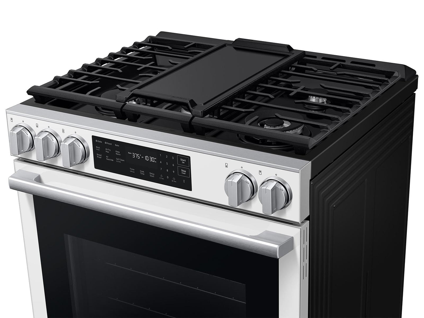 Samsung NSG80H60SW Bespoke Smart Slide-in Gas Range Pro Style Design  Air Fry Max  True Convection