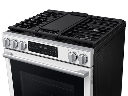 Samsung NSG80H60SW Bespoke Smart Slide-in Gas Range Pro Style Design  Air Fry Max  True Convection