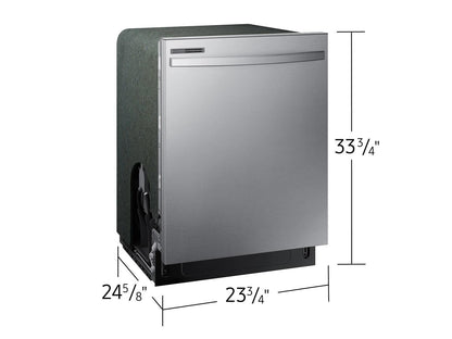 Samsung DW80CG4021SR Dishwasher with Height-Adjustable Rack Fingerprint Resistant  Digital Leak Sensor  53dBA