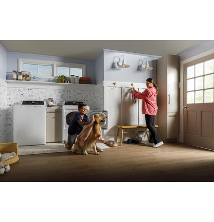 GTD58GBSVWS GE® 7.4 cu. ft. Capacity Gas Dryer with Up To 120 ft. Venting and Sensor Dry