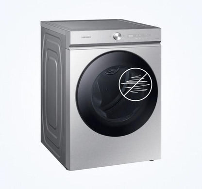 Samsung DVG53BB8700T Bespoke 7.6 cu. ft. Ultra Capacity Gas Dryer with Super Speed Dry and AI Smart Dial in Silver Steel