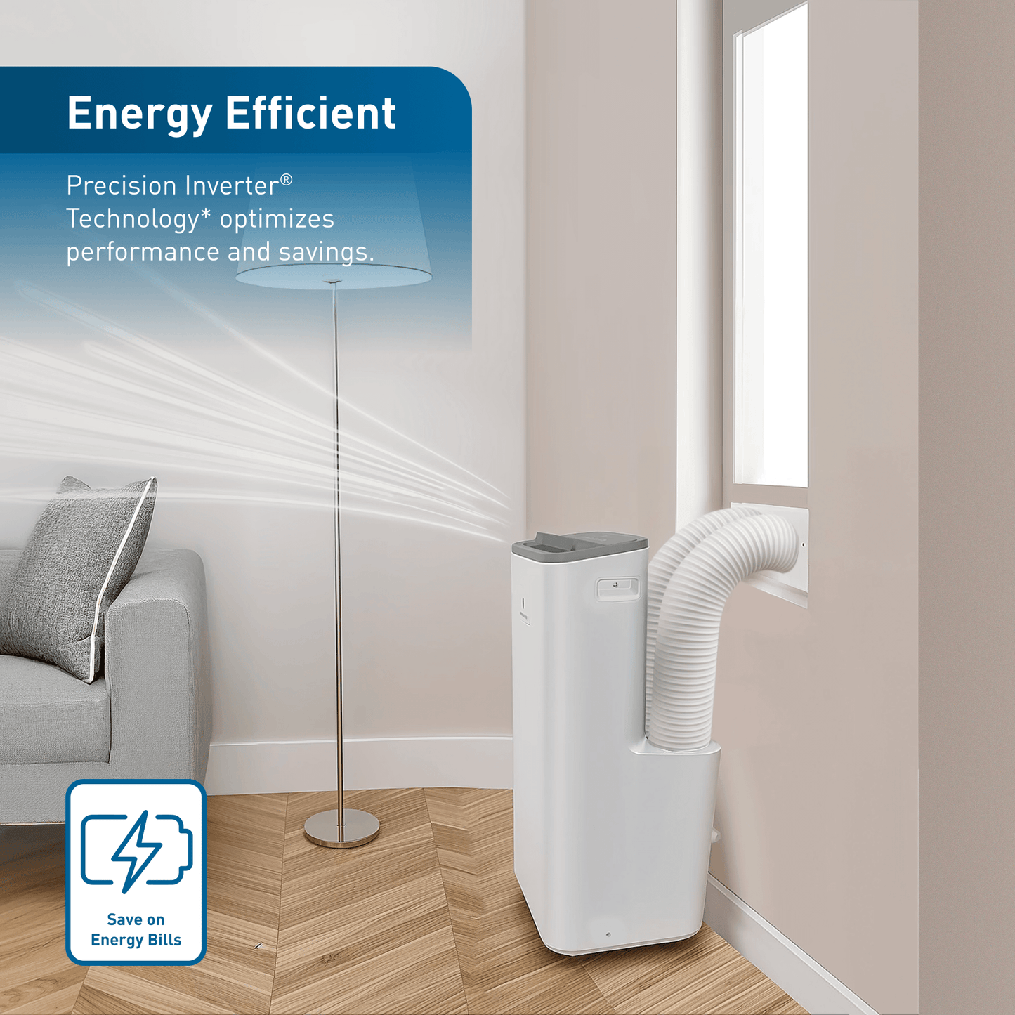 ZHP14DC Friedrich ZoneAire Premier 14,000 BTU Dual-Hose Smart Portable Air Conditioner with Heat Pump