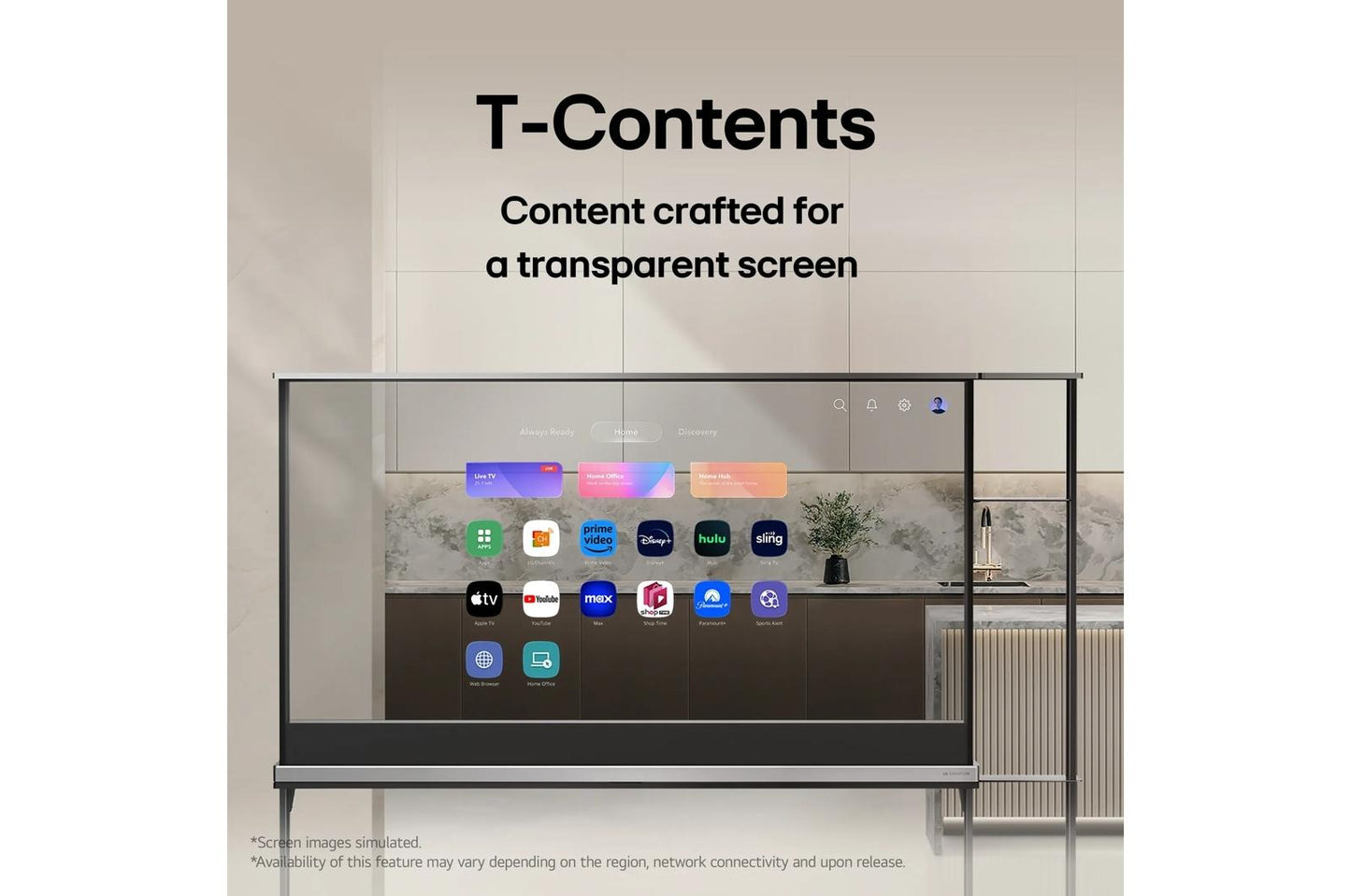 Lg OLED77T4PUA 77 Inch Class LG SIGNATURE OLED T: World's first Transparent 4K Smart TV 2024 with True Wireless Video & Audio Transfer