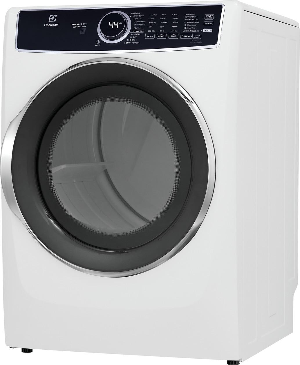 Electrolux ELFE7537AW Front Load Perfect Steam™ Electric Dryer with Predictive Dry™ and Instant Refresh - 8.0 Cu. Ft.