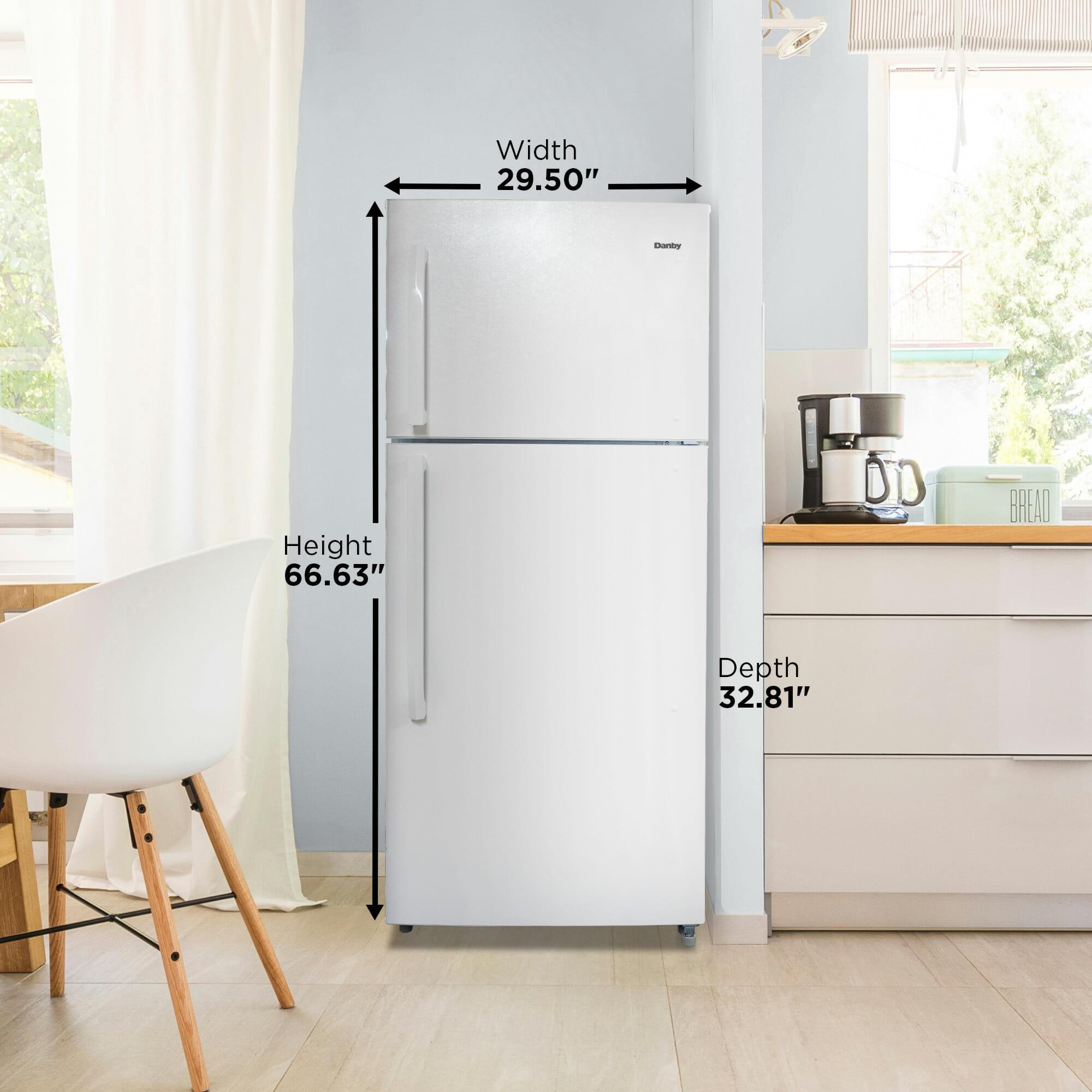 DFF180E1WDB Danby 18.1 cu. ft. Apartment Size Fridge Top Mount in White